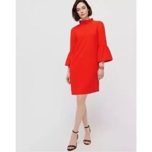 J.Crew ruffle neck shift dress